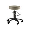 Midcentral Medical Surgical Stool w/ Black Base, No Back Rest, Brown MCM850-NB-BRN